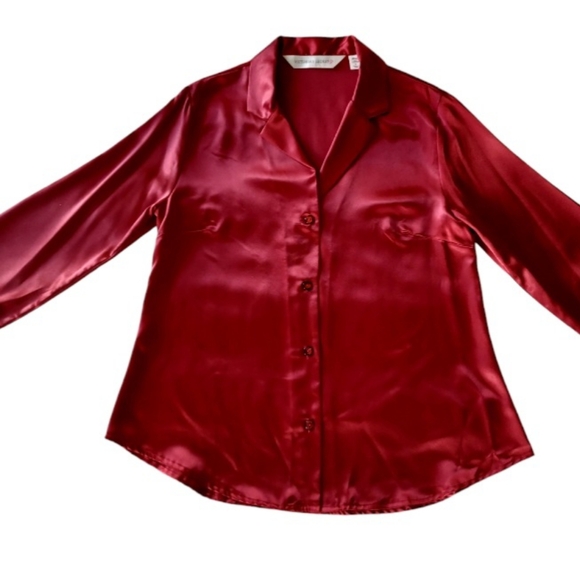 Vintage Victoria's Secret Satin Pajama Top, size S - Picture 3 of 13